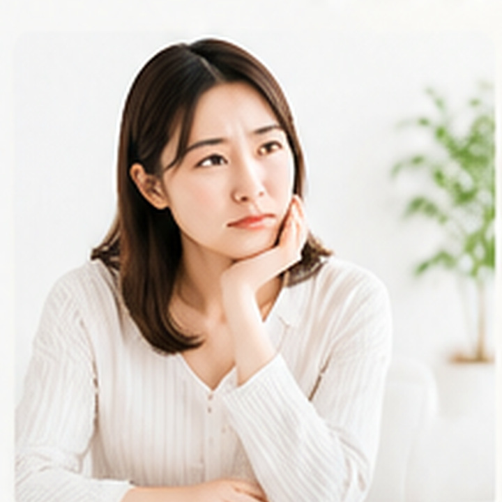 悩みを整理している女性のイメージ